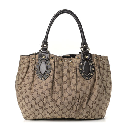 Gucci Monogram Studded Pelham Tote Dark Brown 1 of 10