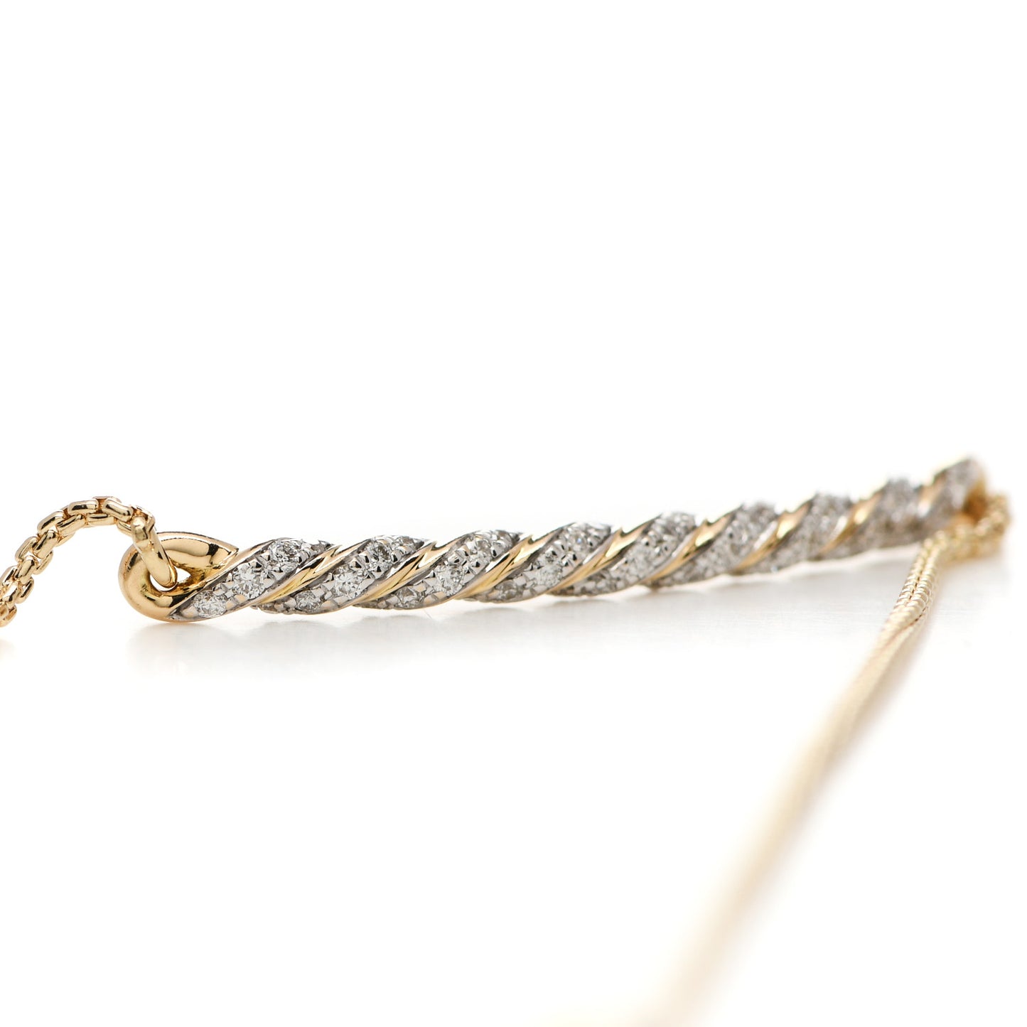 18K Yellow Gold Diamond Paveflex Station Bracelet