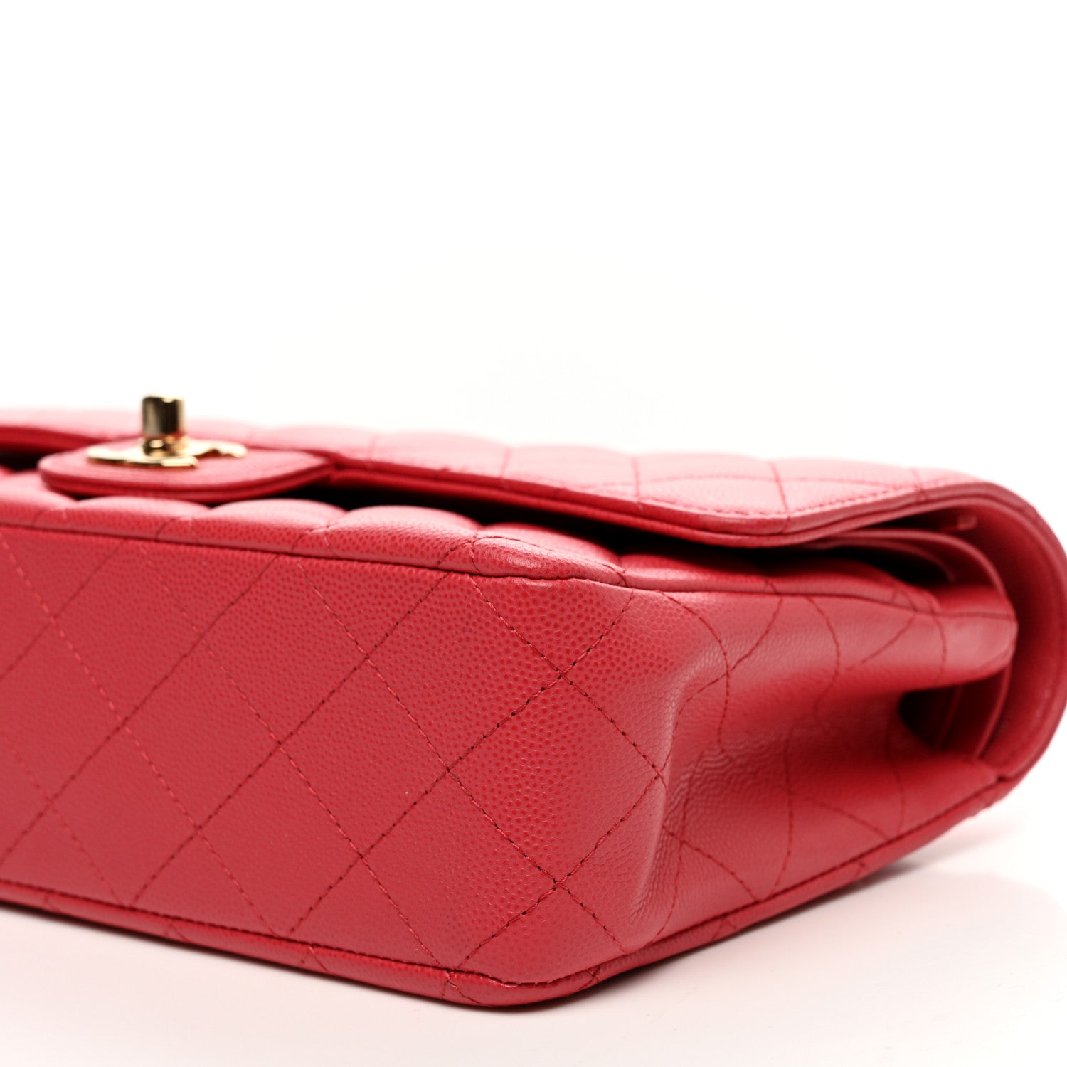 Chanel Caviar Quilted Medium Double Flap Pink 10 of 10