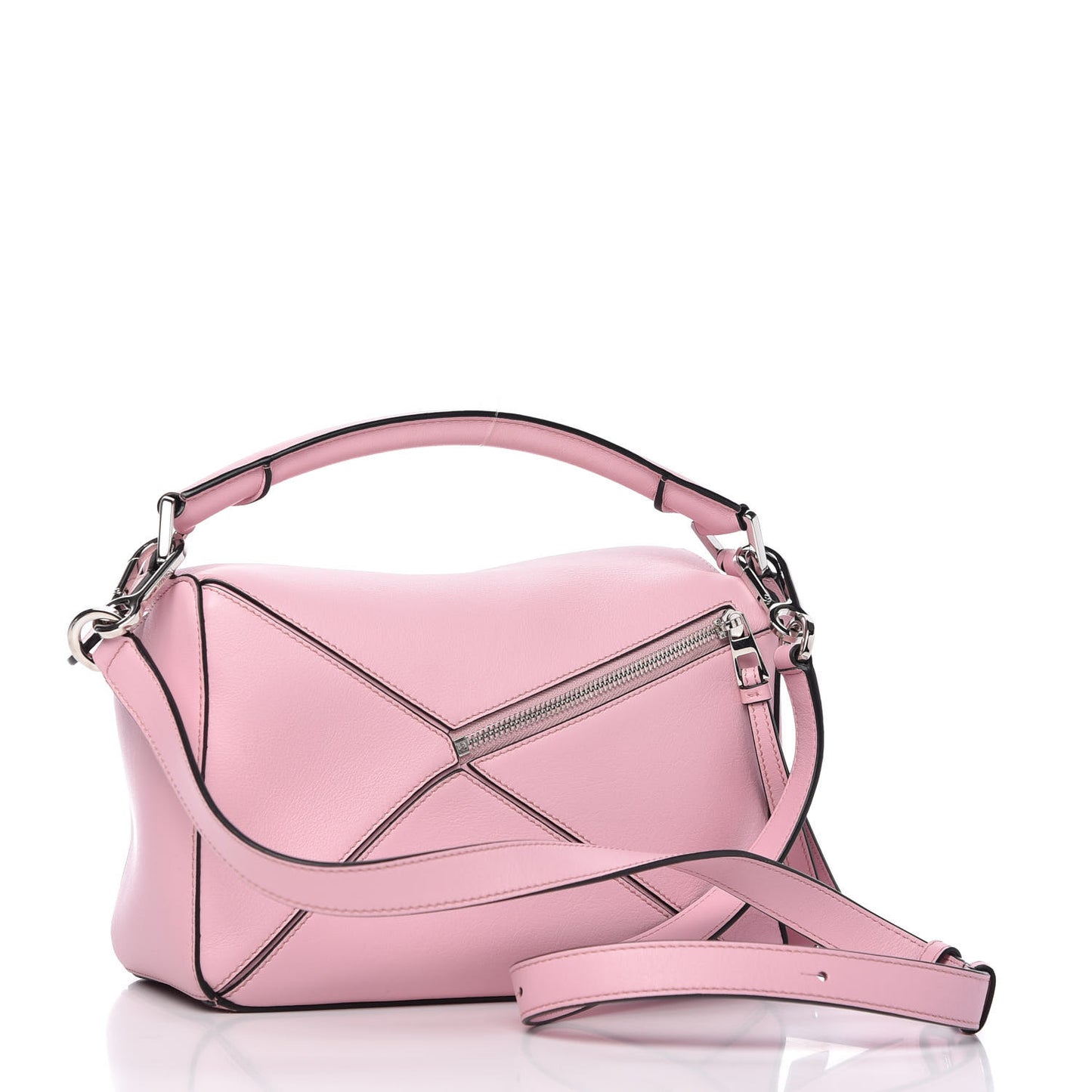 Calfskin Small Puzzle Bag Pastel Pink