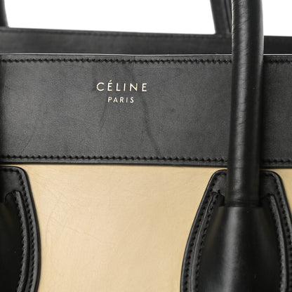 Celine Satin Calfskin Suede Mini Tri-Color Luggage Seashell 16 of 19
