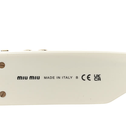 Miu Miu Acetate Rectangle Sunglasses SMU 09W White 5 of 7