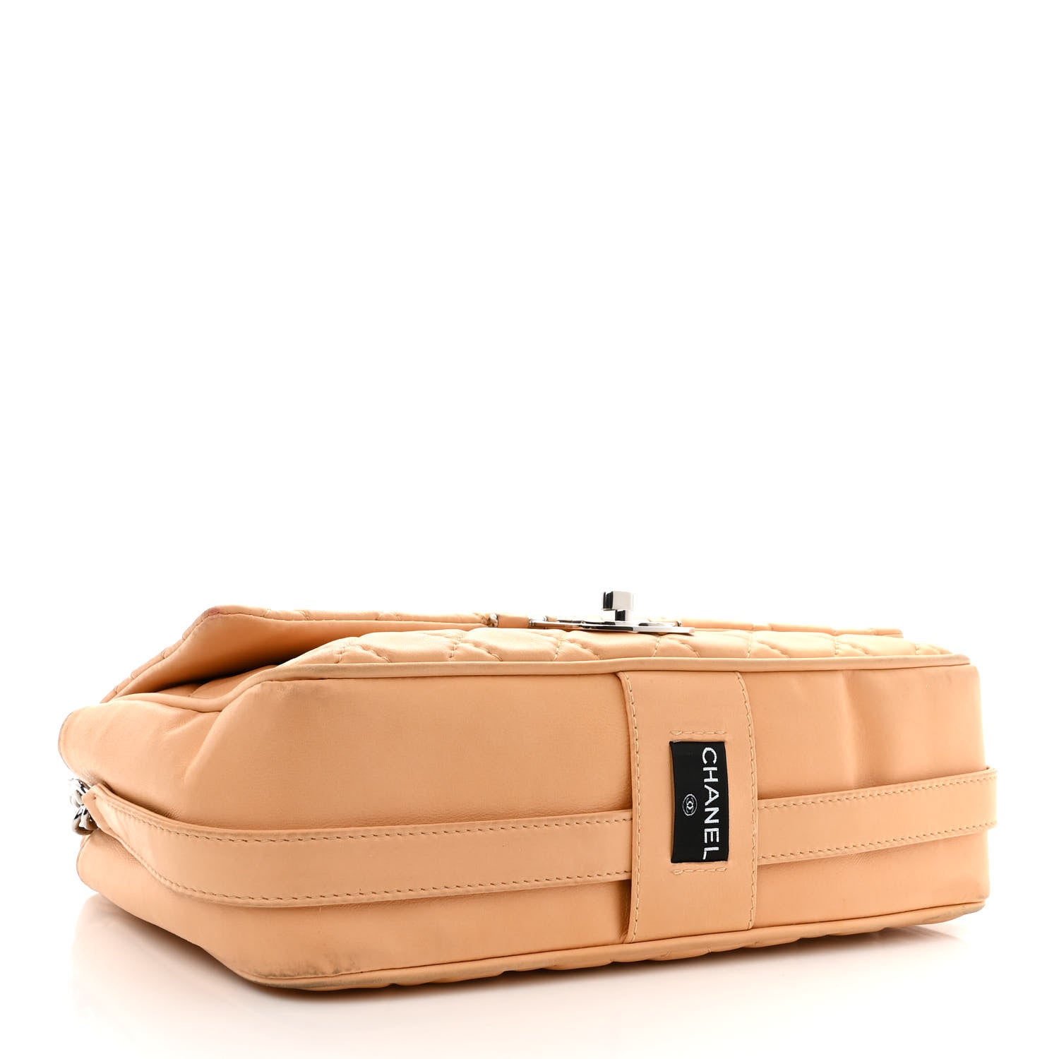 Chanel Lambskin Quilted Jumbo Icons Secret Label Flap Beige 4 of 14