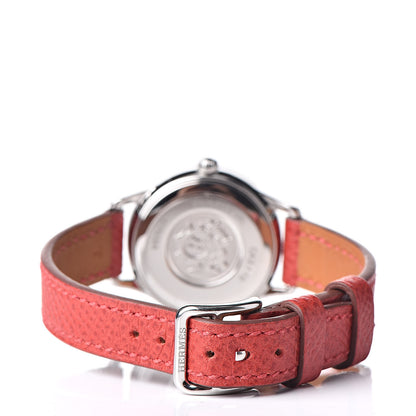Hermes Stainless Steel Epsom 25mm Slim d'Quartz Watch Rouge Casaque 4 of 8