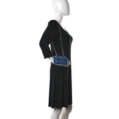 Chanel Denim Quilted Denim Mood Belt Bag Blue Multicolor 2 of 11