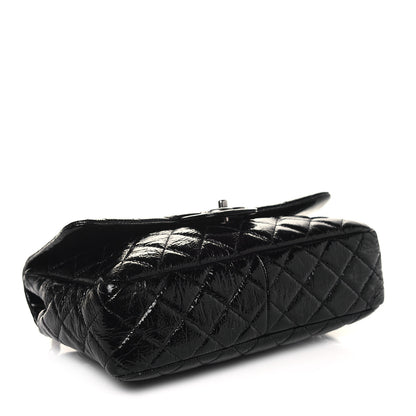 Chanel Crinkled Patent Quilted Jumbo Single Flap Black 4 of 13