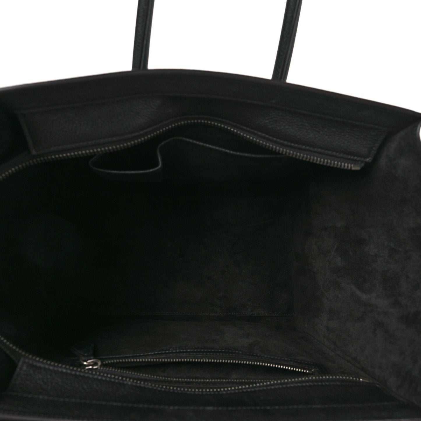 Drummed Calfskin Mini Luggage Black
