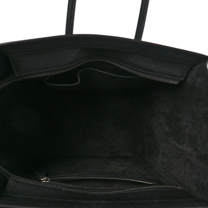 Celine Drummed Calfskin Mini Luggage Black 4 of 7