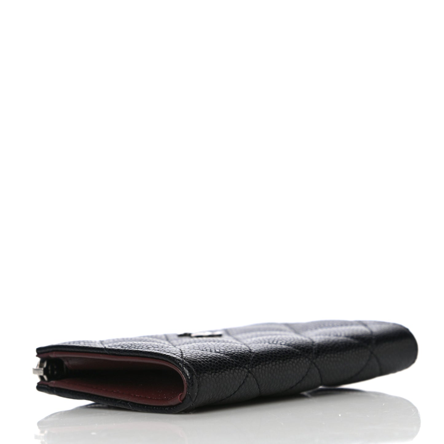 Caviar Quilted Zipped Key Holder Case Black
