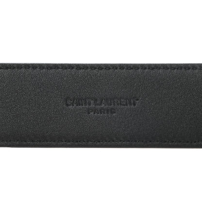 Saint Laurent Calf Hair Leopard Print Monogram Square Buckle Belt 85 34 Brown 5 of 7