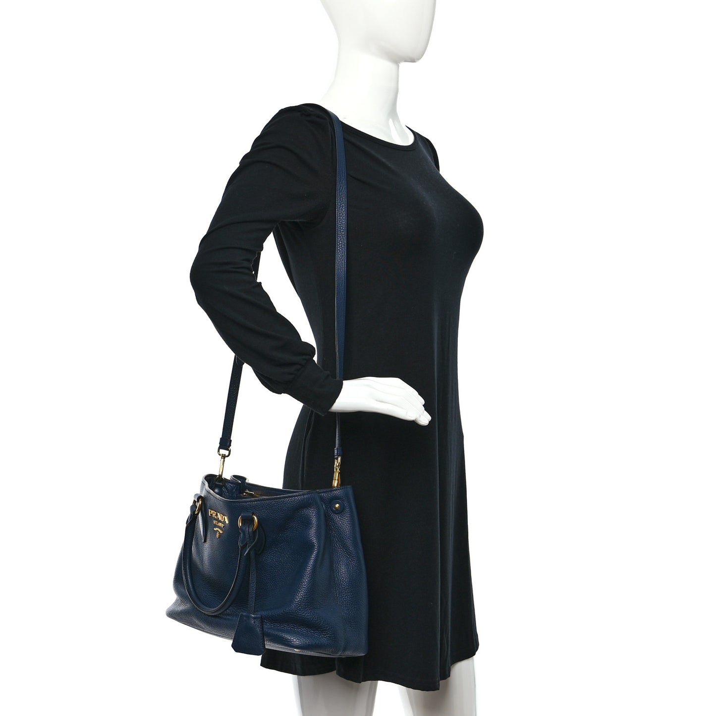 Vitello Phenix Top Handle Bag Baltico