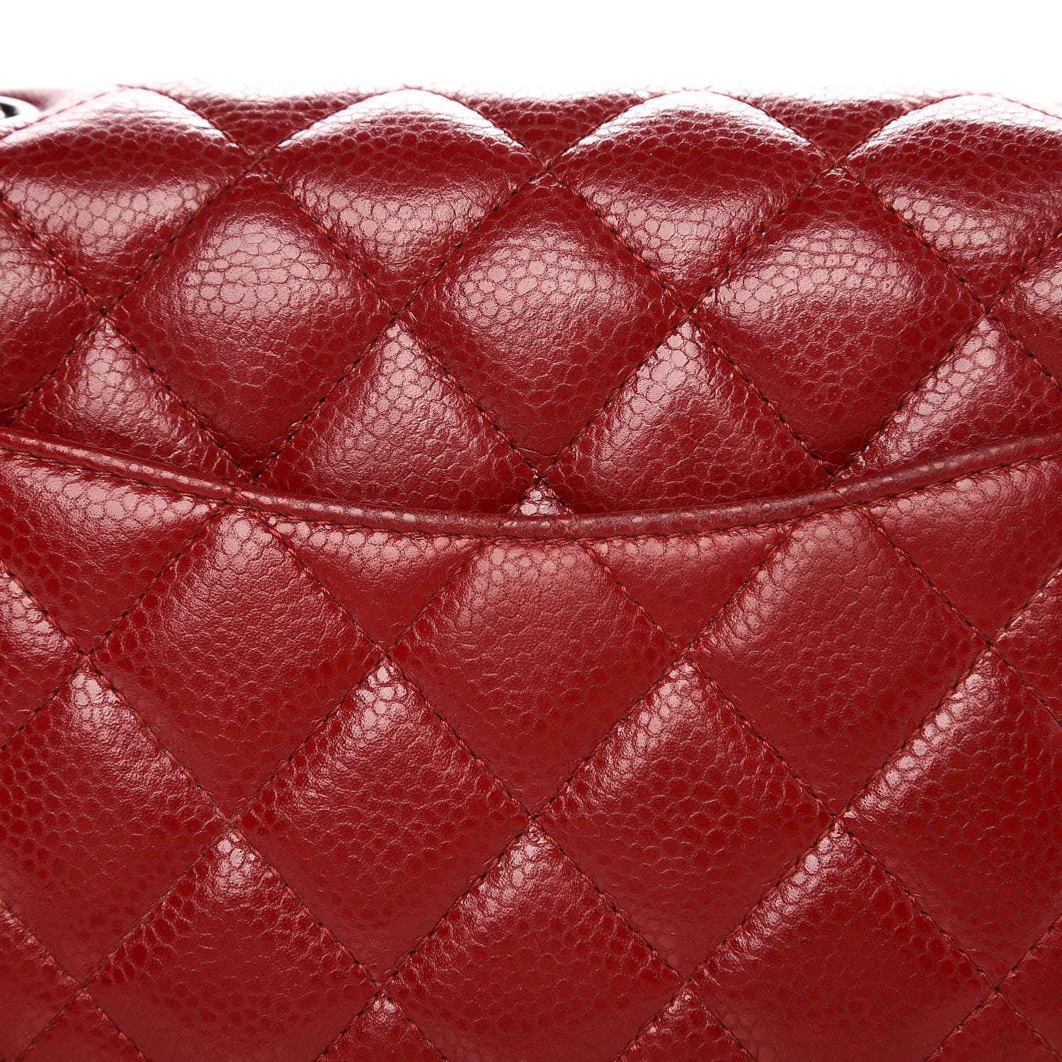 Chanel Caviar Quilted Mini Rectangular Flap Dark Red 10 of 12