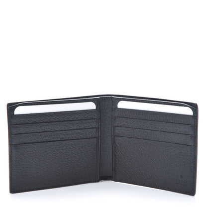 Gucci Calfskin Boar Effect GG Marmont Bi-Fold Wallet Black 5 of 8