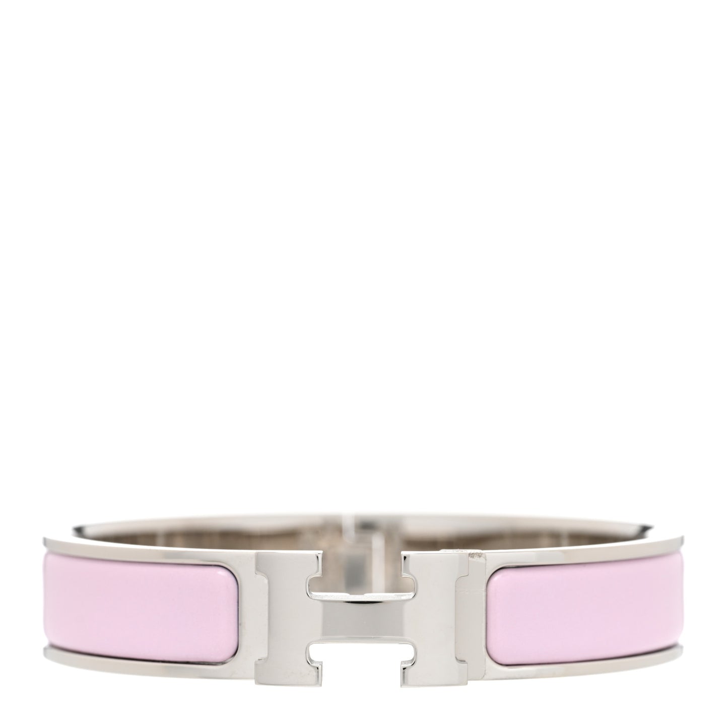 Enamel Narrow Clic Clac H Bracelet PM Rose Dragee