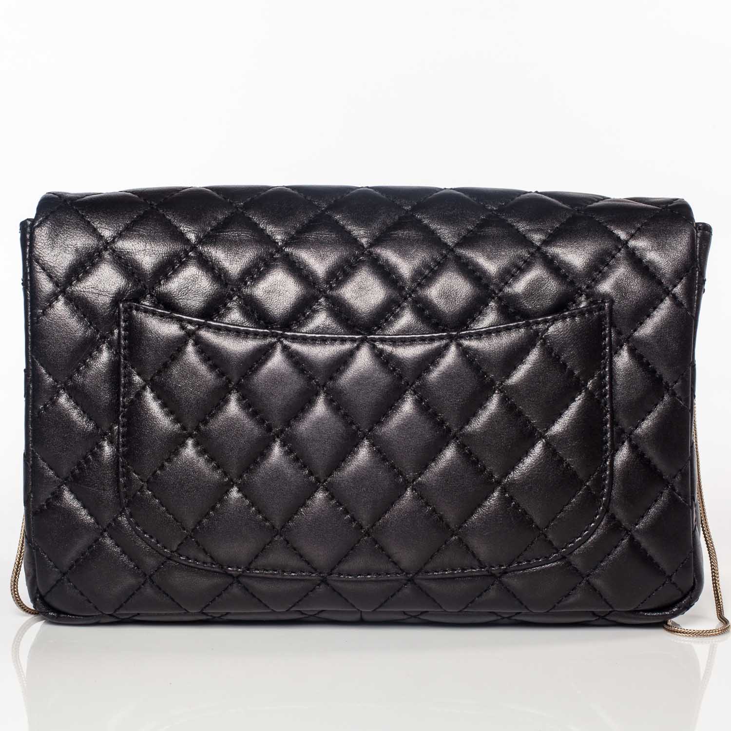 Chanel Lambskin Reissue 2.55 Clutch Black 3 of 9