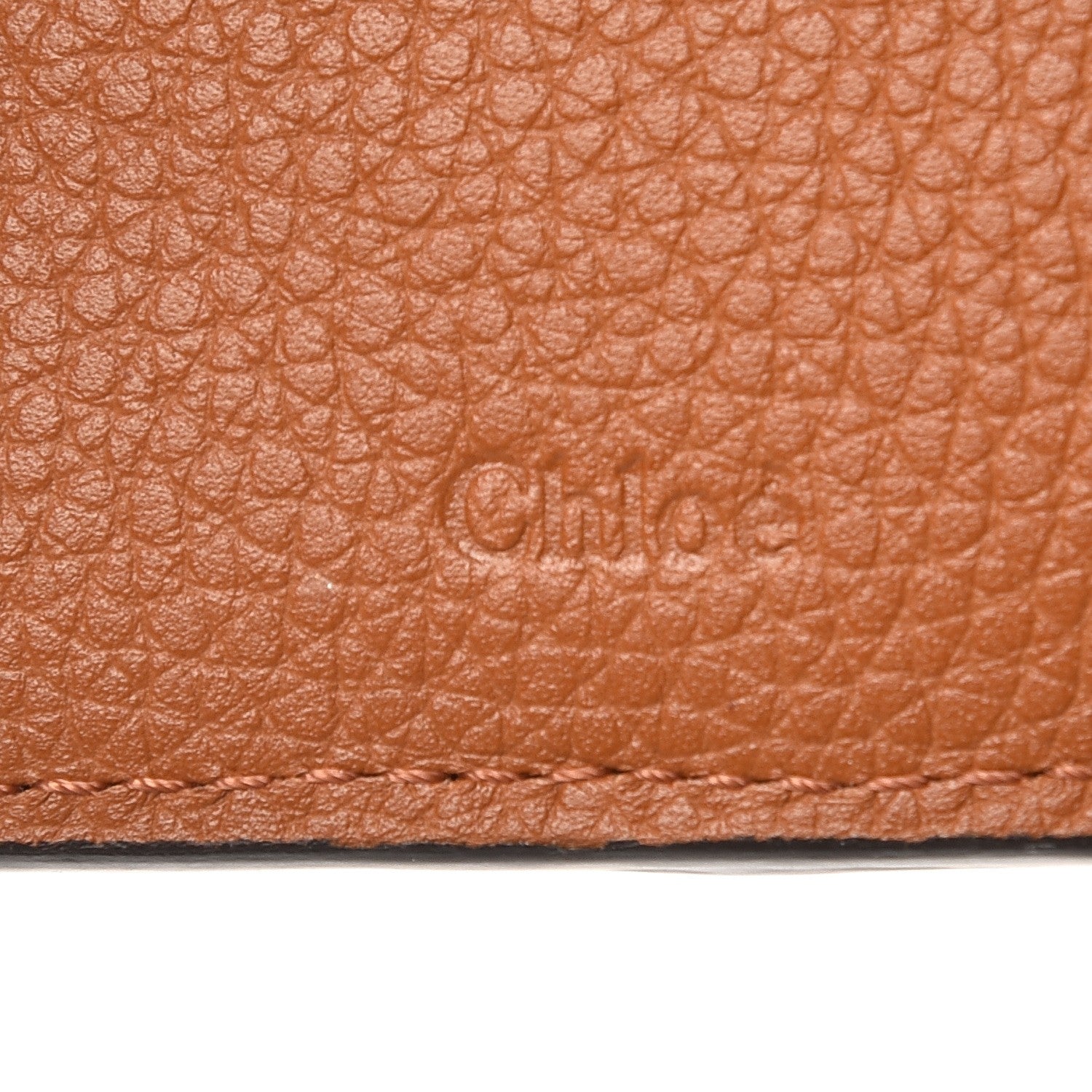 Chloe Grained Calfskin Joe Compact Wallet Caramel 6 of 8