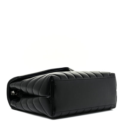 Saint Laurent Calfskin Y Quilted Monogram Small Loulou Chain Satchel Black 4 of 12
