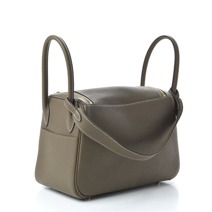 Hermes Taurillon Clemence Lindy 26 Etoupe 3 of 10