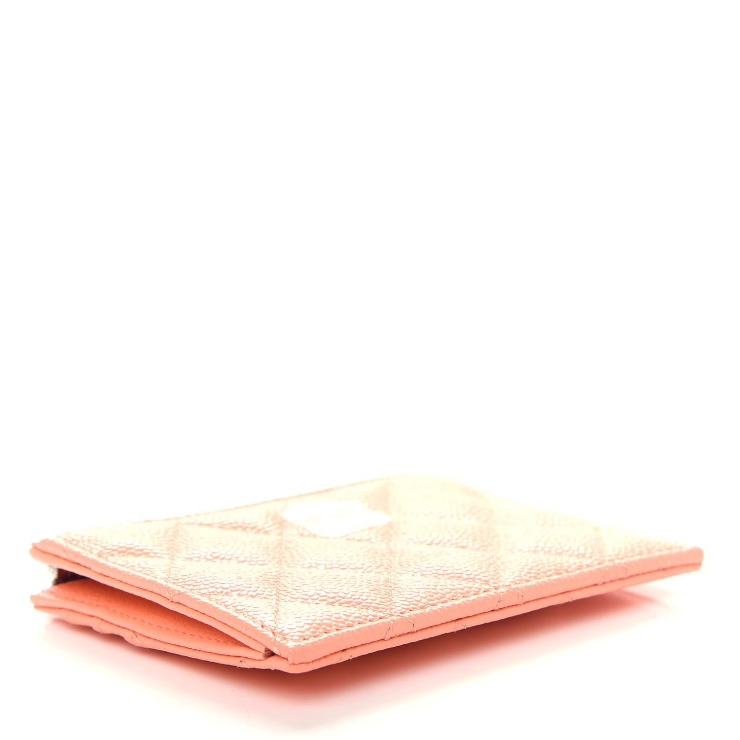 Chanel Caviar Quilted CC Zip Card Holder Orange 4 of 8