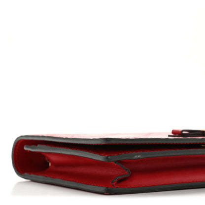 Gucci Guccissima Signature Bowy Chain Wallet Hibiscus Red 8 of 14