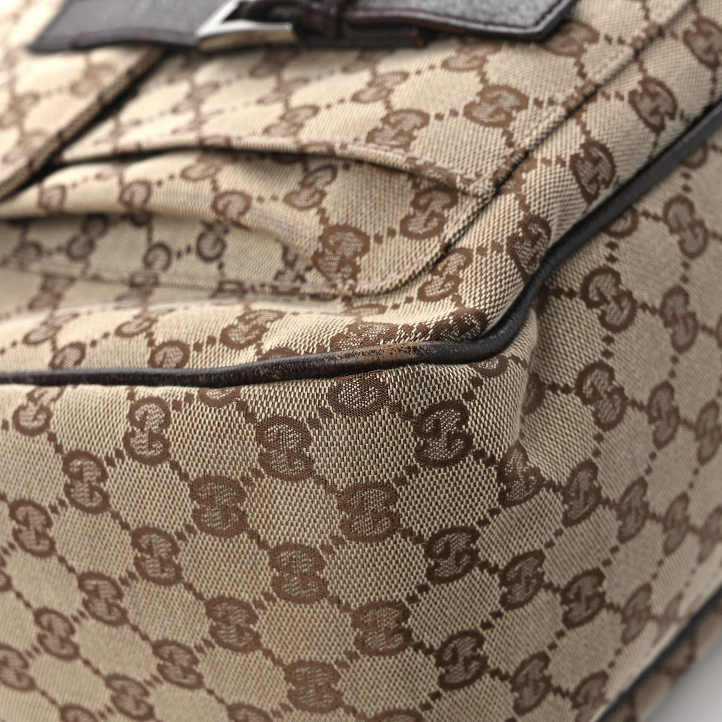 Monogram Front Pocket Hobo Dark Brown