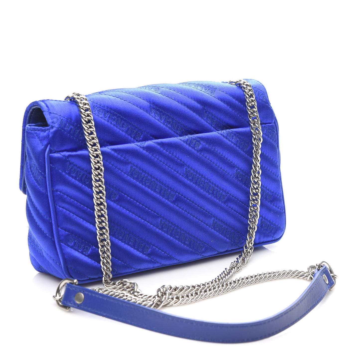 Satin Jacquard Logo Matelasse BB Chain Wallet Electric Bleu