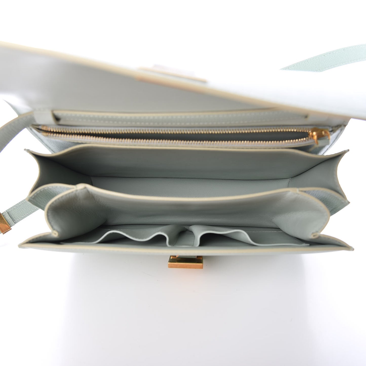 Liege Calfskin Medium Classic Box Flap Bag Pastel Green