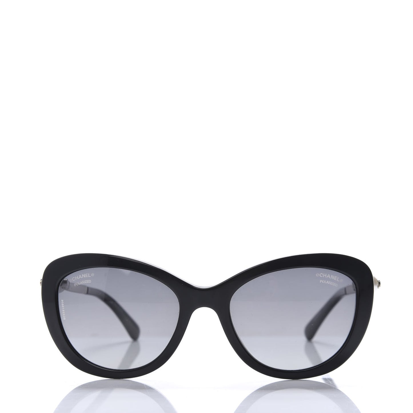 Polarized Cat Eye Pearl Sunglasses 5340-H Black