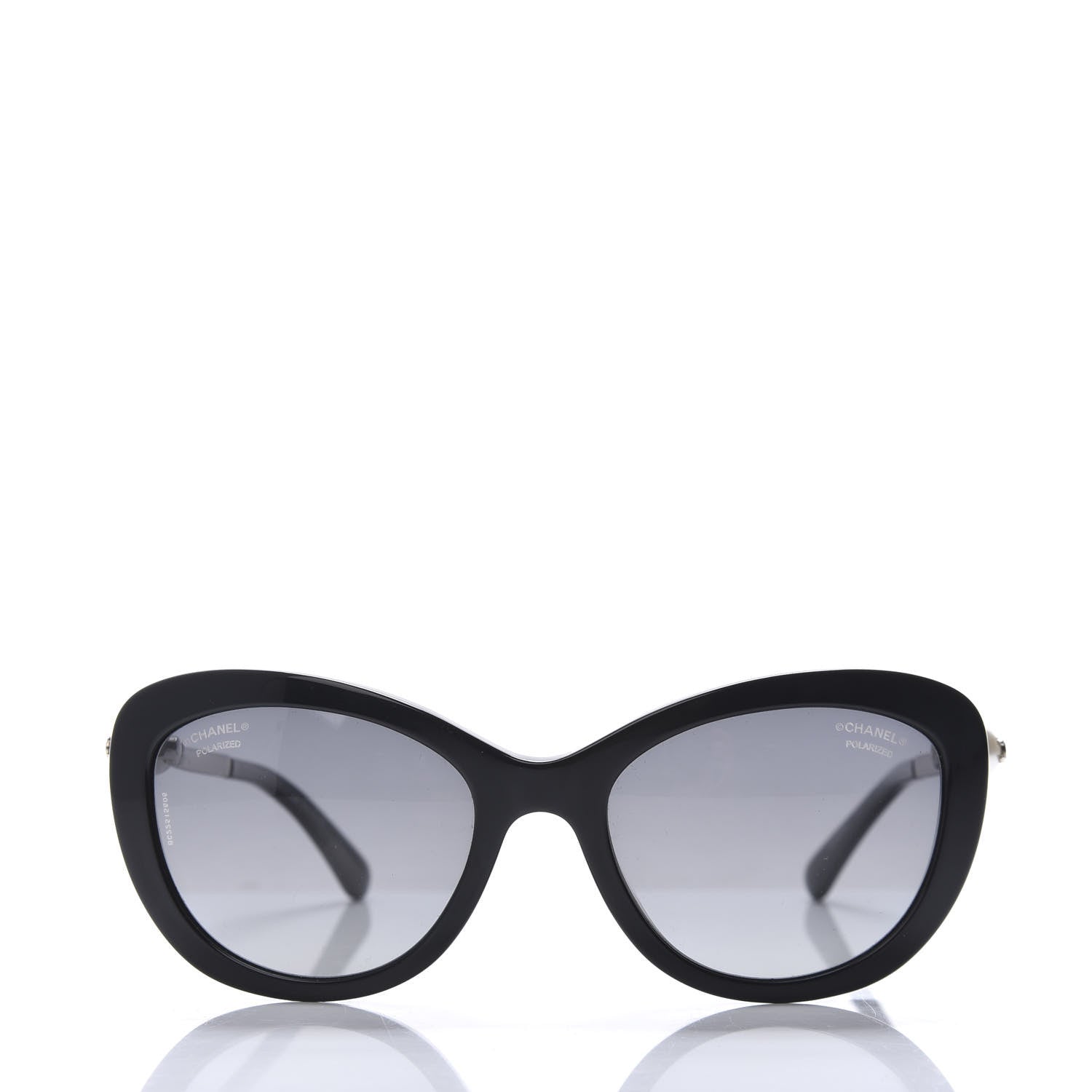 Chanel Polarized Cat Eye Pearl Sunglasses 5340-H Black 3 of 8