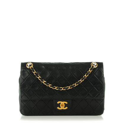 Chanel Lambskin Quilted Medium Double Flap Black 1 of 8