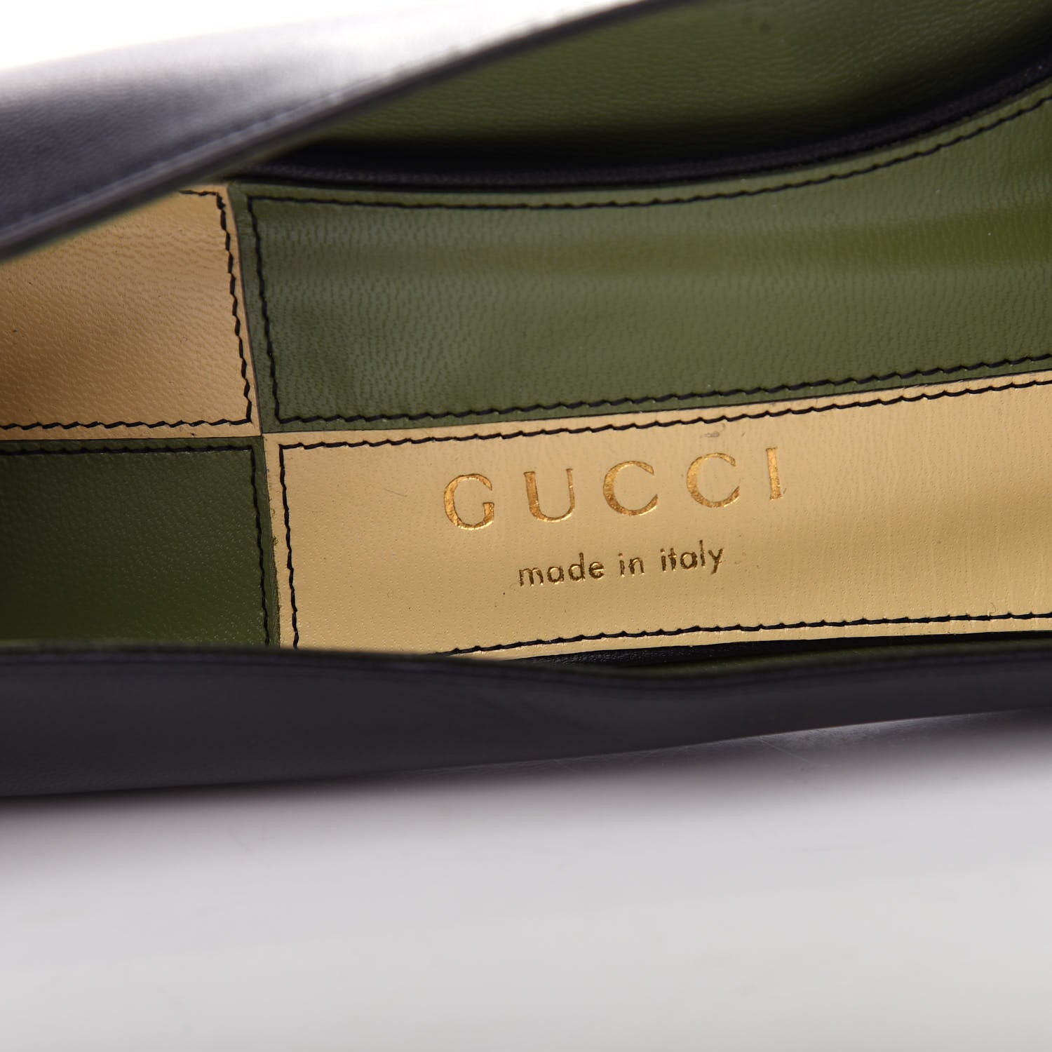Gucci Malaga Kid Half Moon GG Square Toe Pumps 39 Black 8 of 11