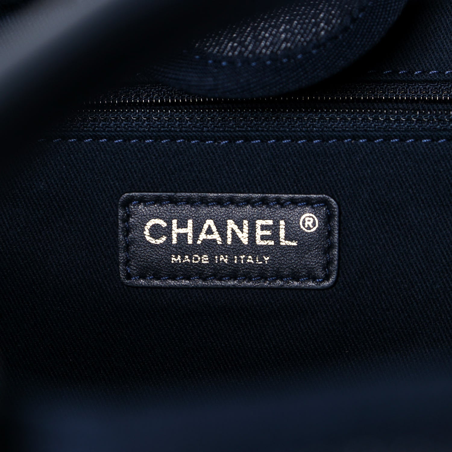 Chanel Denim Medium Deauville Tote Dark Blue 6 of 12