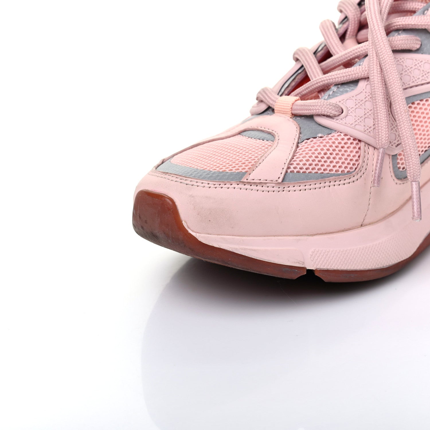 Christian Dior Calfskin Mesh Cannage B24 Low Top Sneakers 38 Pink 16 of 21