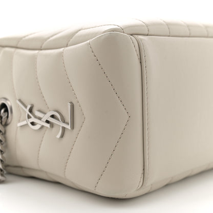 Saint Laurent Calfskin Y Quilted Monogram Small Loulou Bowling Bag Ivory 9 of 15