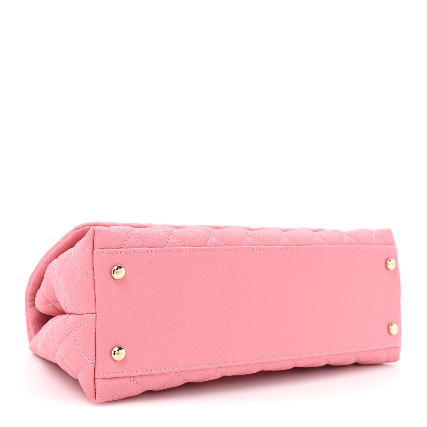 Caviar Quilted Small Coco Handle Flap Pink