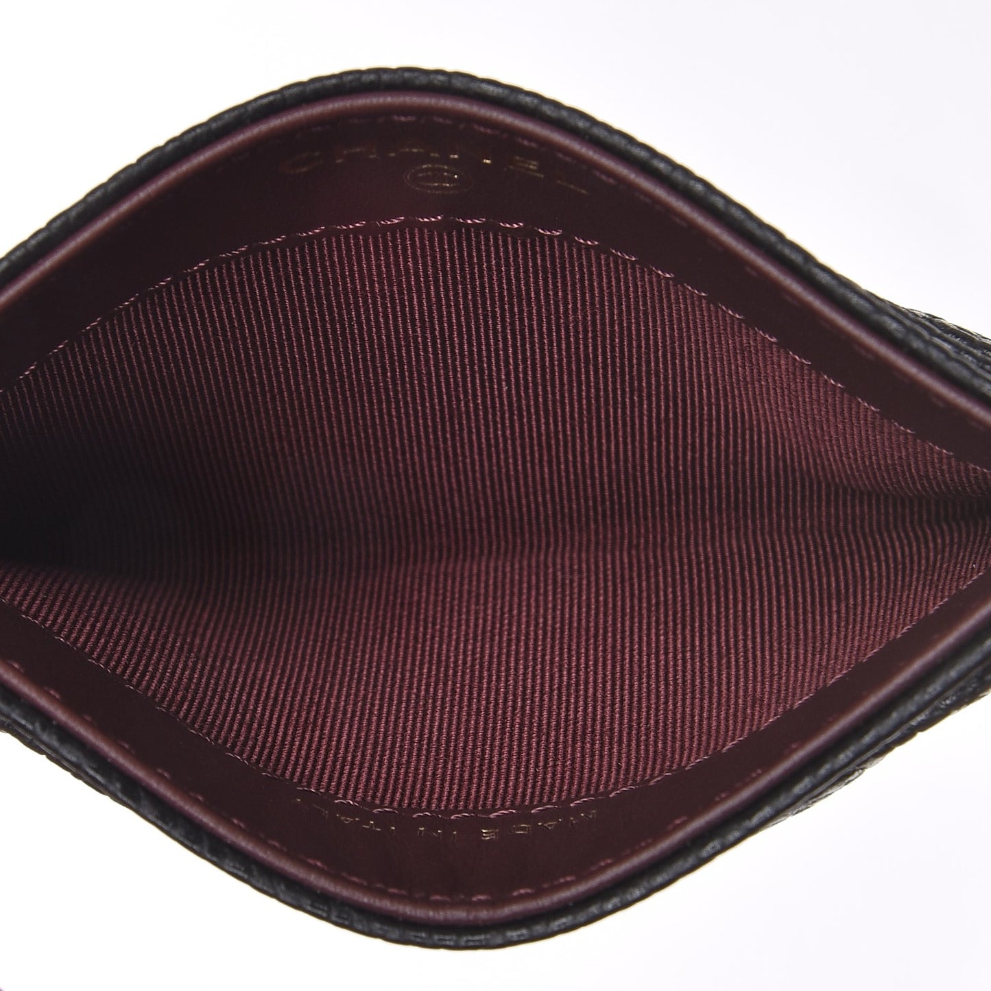 Caviar Quilted Card Holder Black