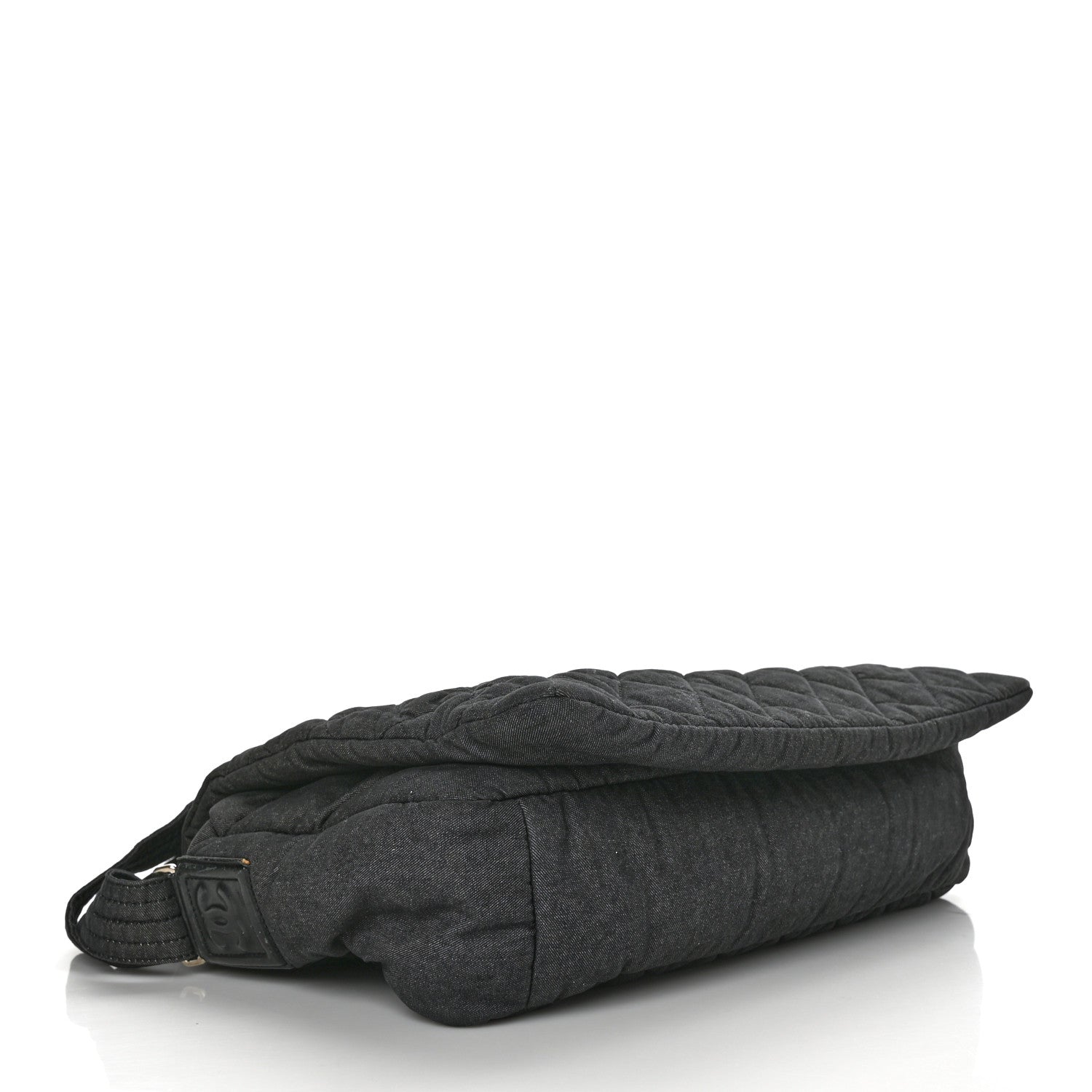 Chanel Denim Quilted Coco Cocoon Messenger Dark Grey 3 of 9