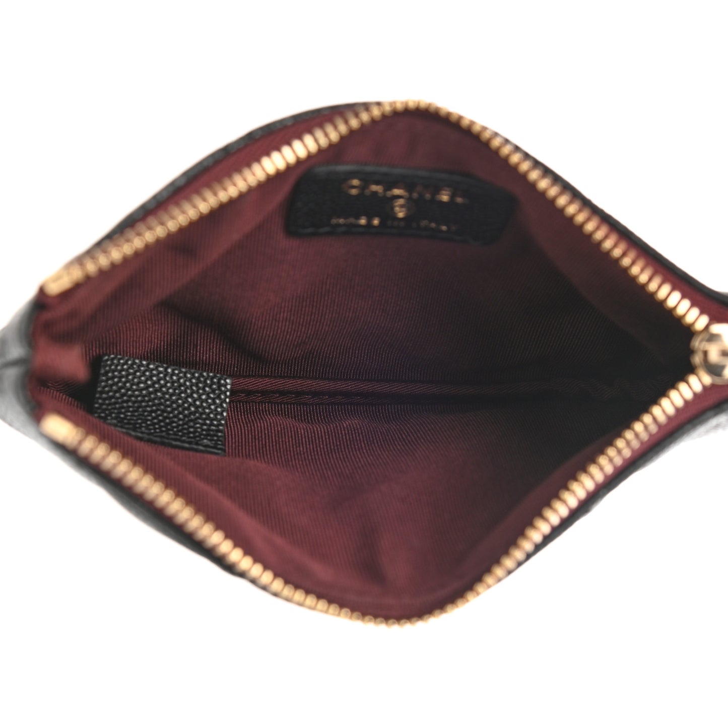 Caviar Quilted Small Cosmetic Case Black