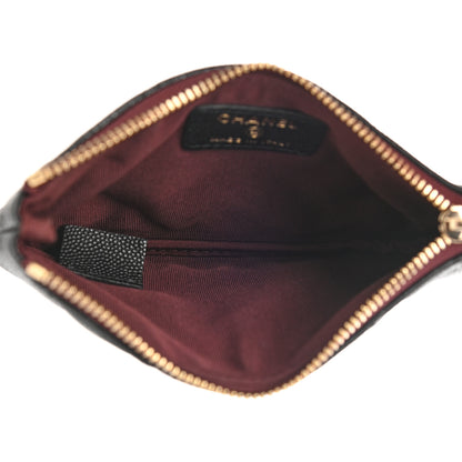 Chanel Caviar Quilted Small Cosmetic Case Black 5 of 9