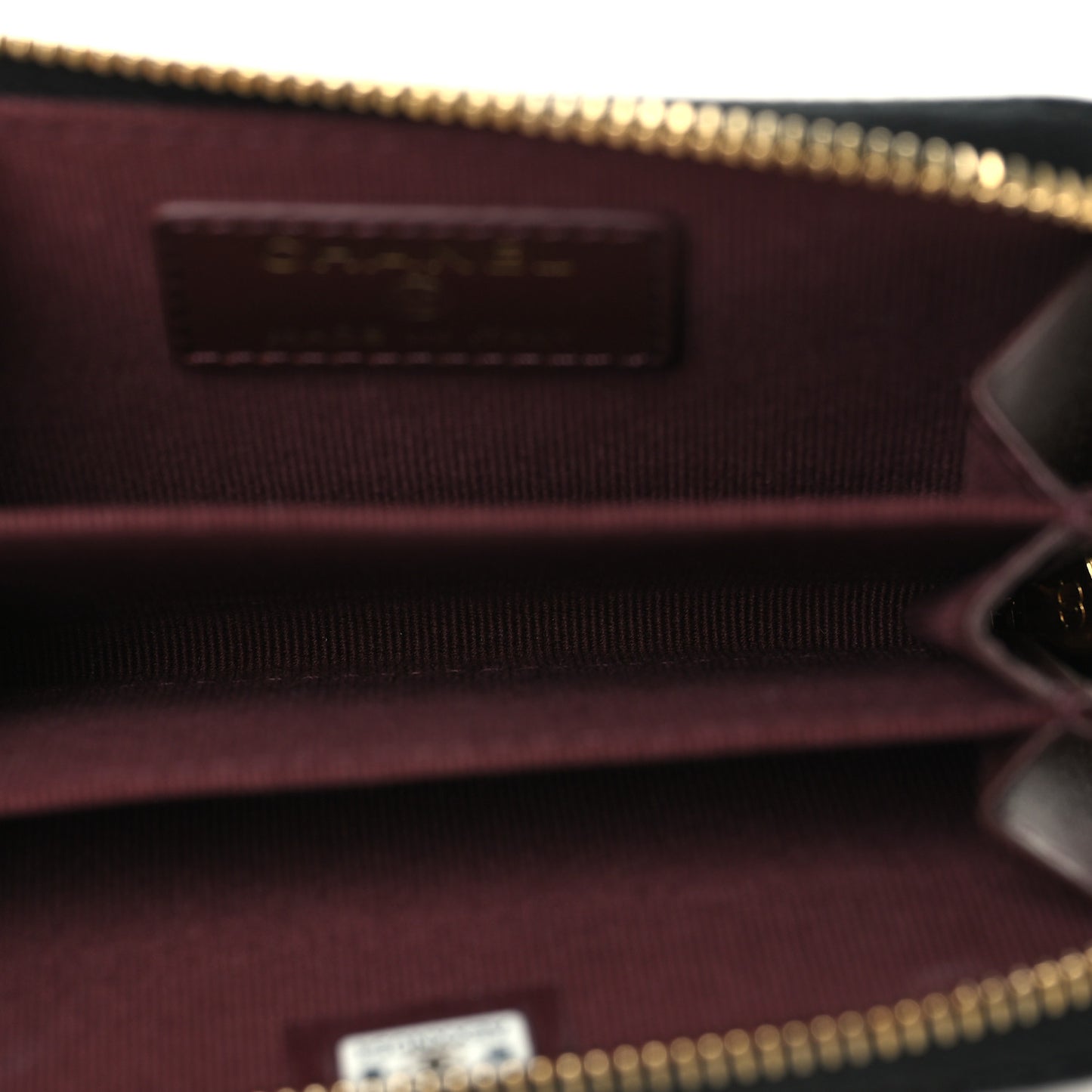 Caviar Quilted Zip Coin Purse Black