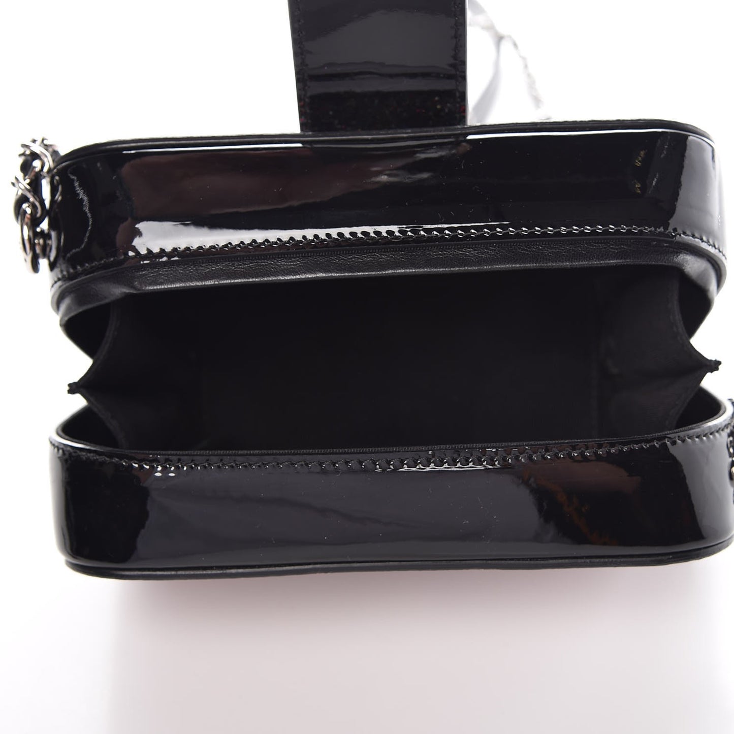 Glitter Patent Camera Case Multicolor Black