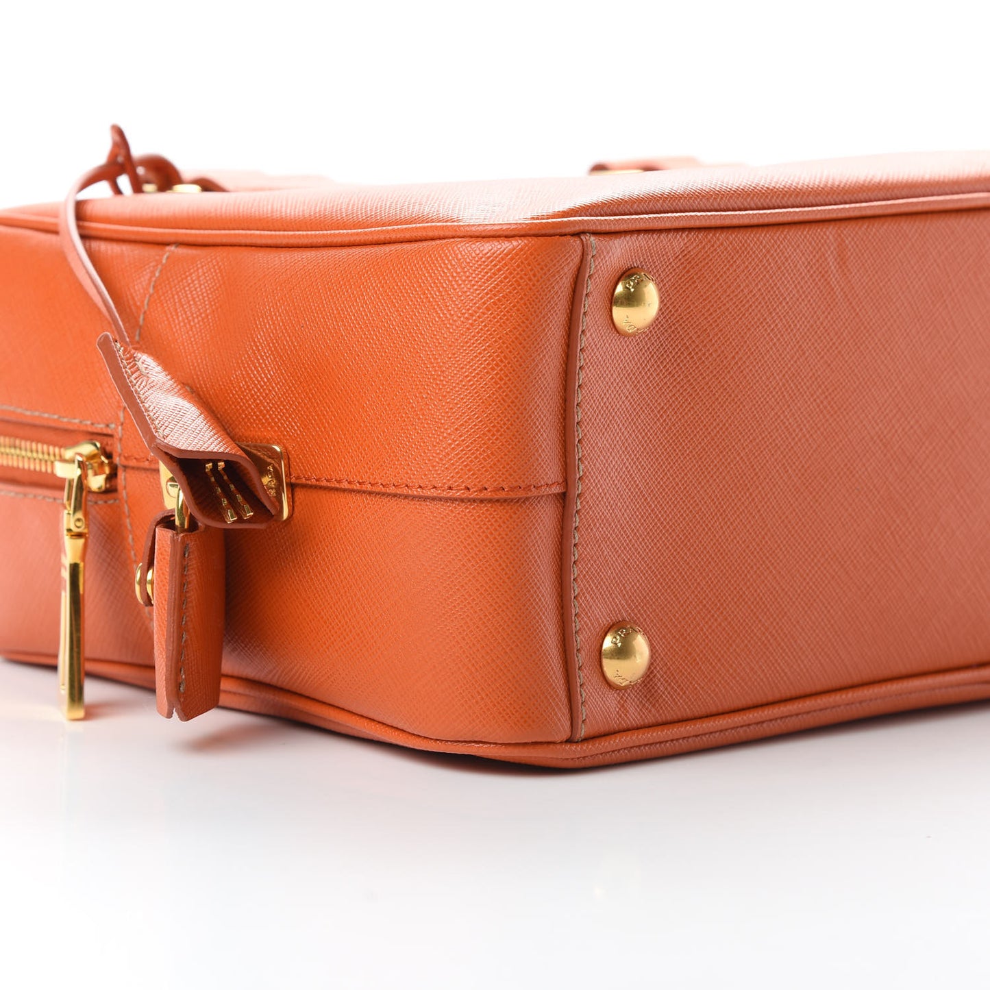 Saffiano Bowler Top Handle Shoulder Papaya