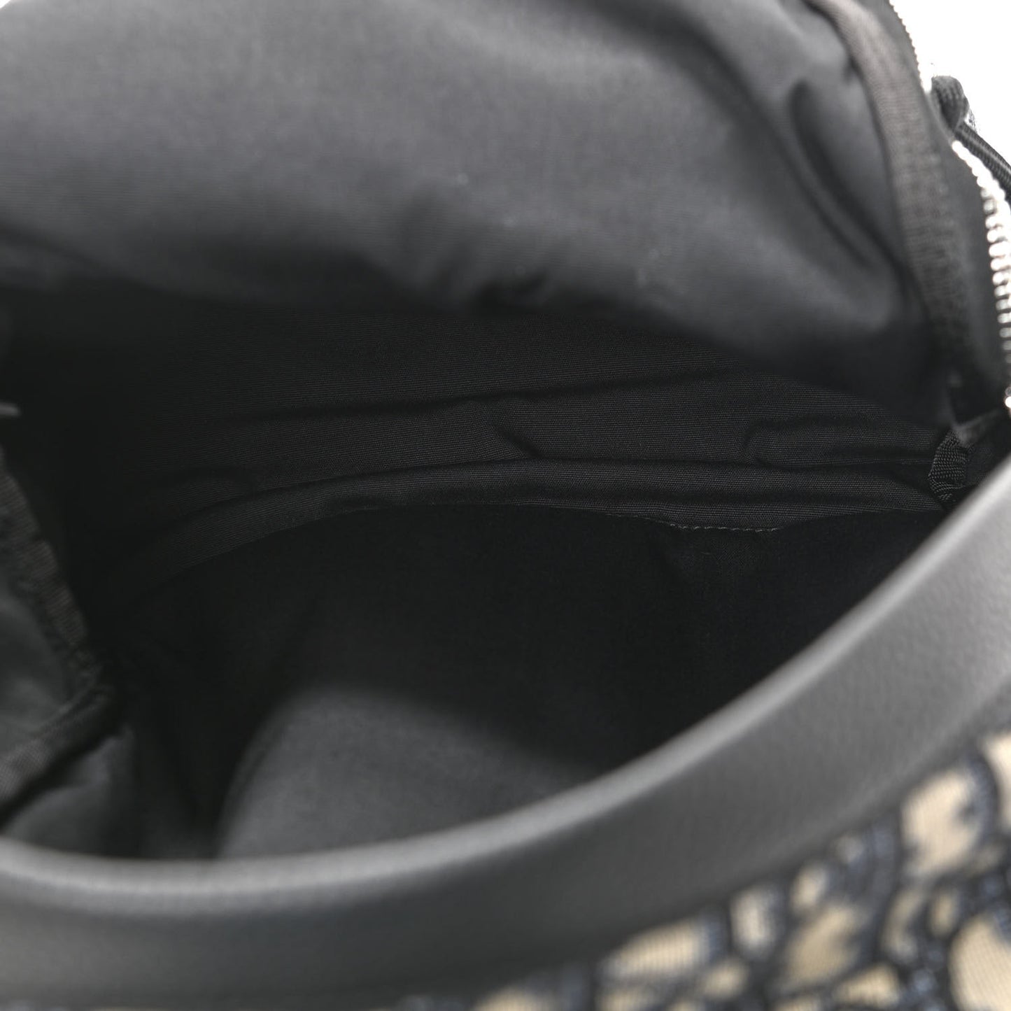 Oblique Calfskin Rider Backpack Beige Black