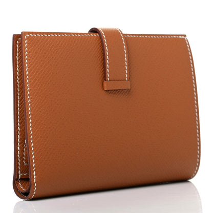 Hermes Epsom Bearn Compact Wallet Gold 3 of 8