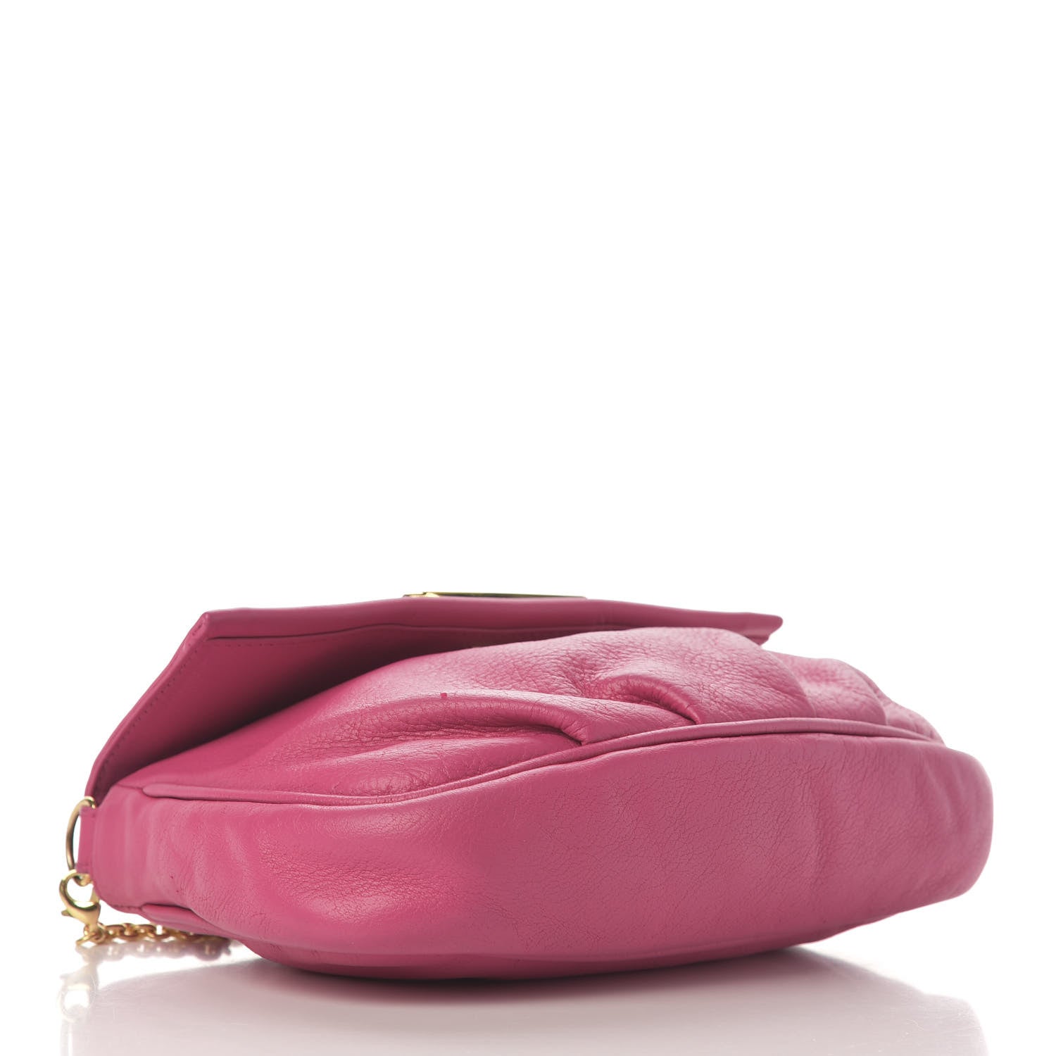 Fendi Vitello Flamingo Fendista Pouchette Crossbody Lampone 4 of 9