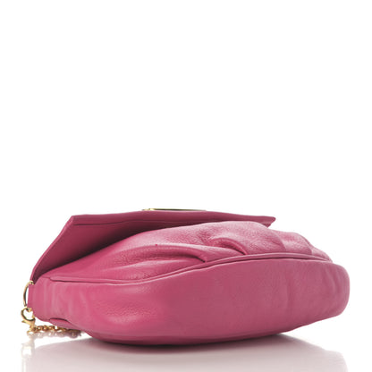 Fendi Vitello Flamingo Fendista Pouchette Crossbody Lampone 4 of 9