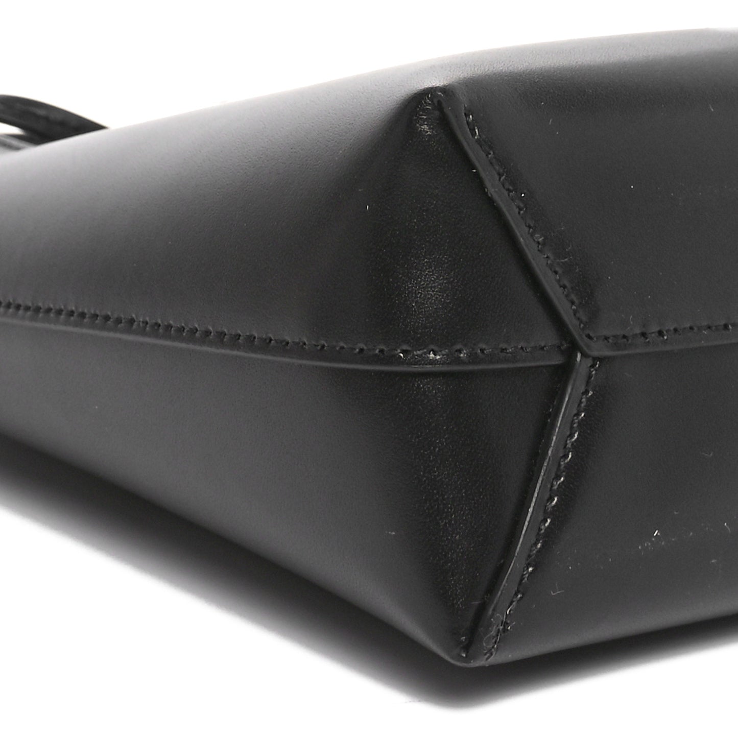 Calfskin Mini Toy Shopping Tote Black