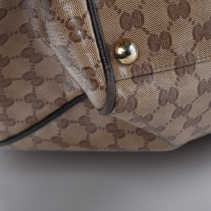 Gucci Crystal Monogram Tote Dark Brown 10 of 12