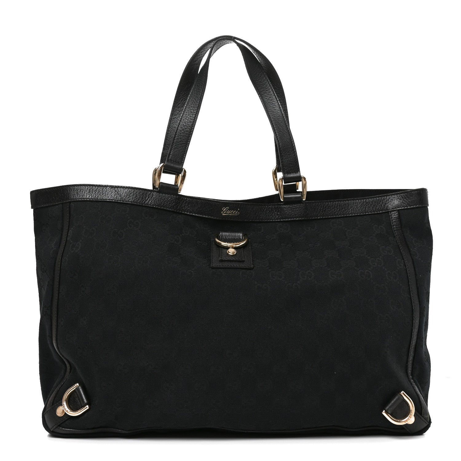 Gucci Monogram Large Abbey Tote Black 1 of 9