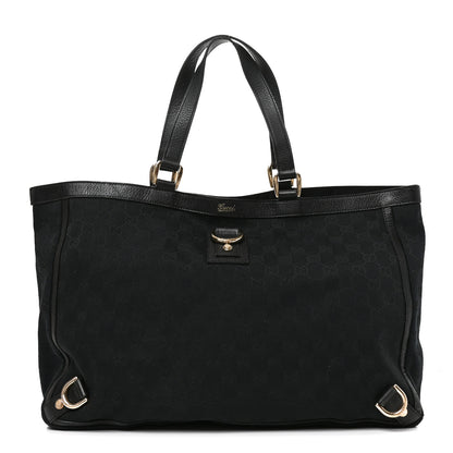 Gucci Monogram Large Abbey Tote Black 1 of 9